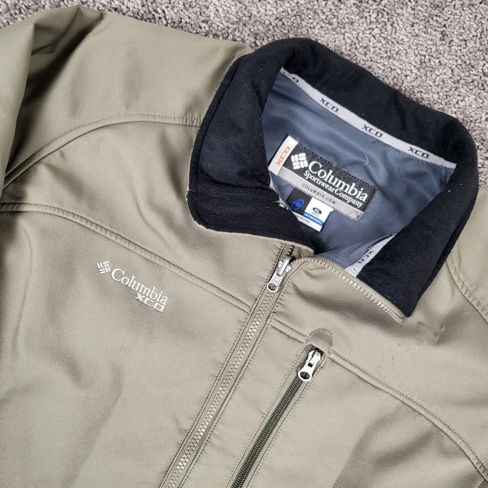Columbia Softshell‎ Jacket Mens XL Green Good XCO Interchange SM6493 Tactical